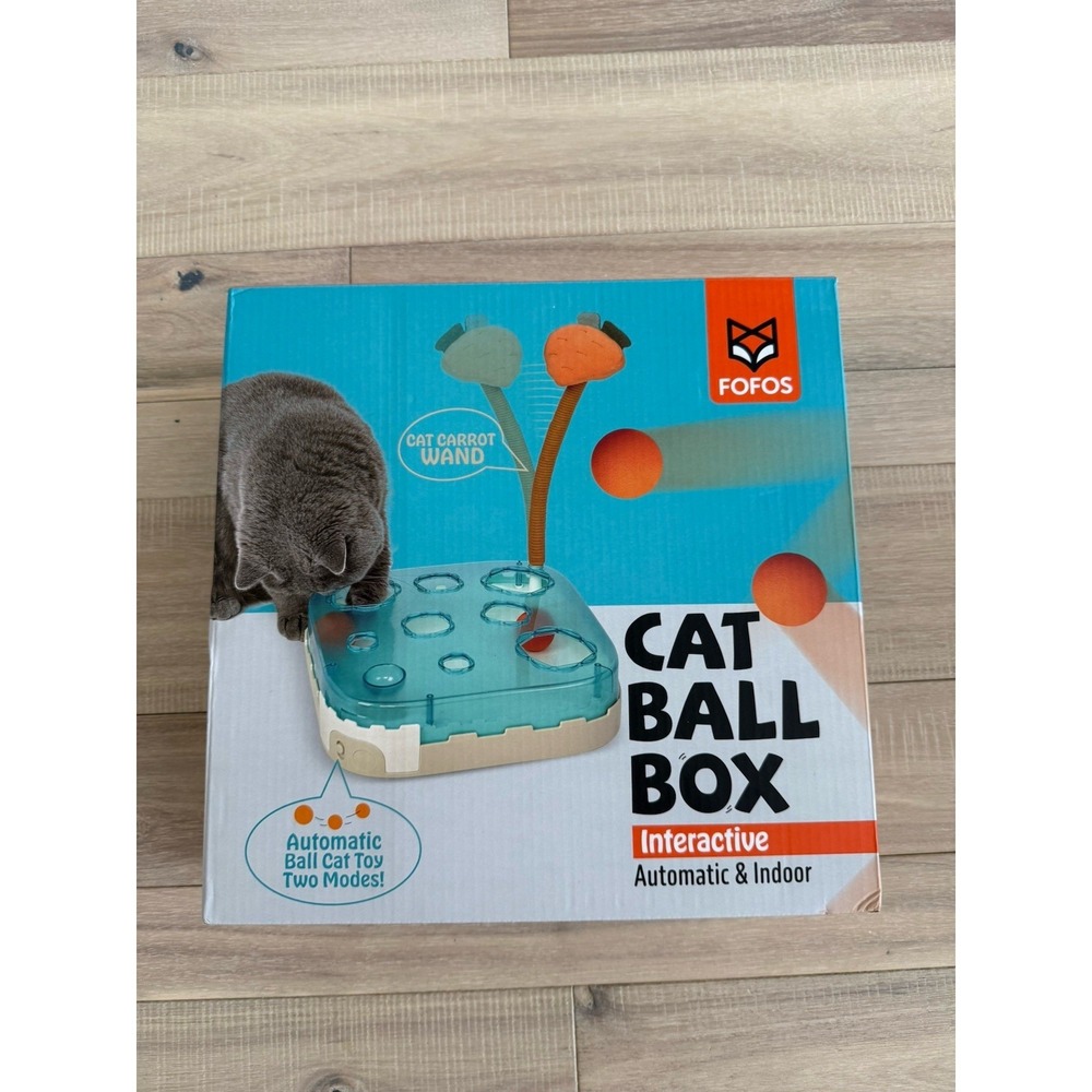 Brand New Fofos Interactive Cat Ball Box toy